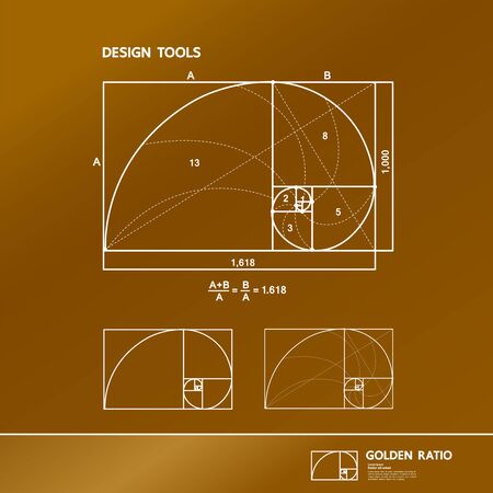 Golden ratio for creative design vector illustration.のイラスト素材