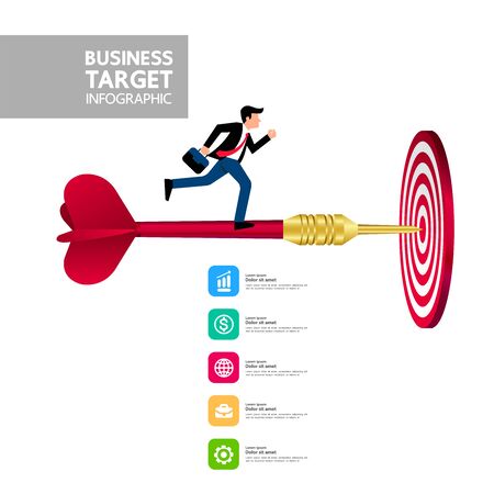 Business and success target focus vector illustration.のイラスト素材