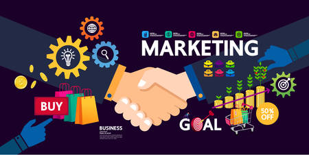 Business and success target and goal focus vector illustration.のイラスト素材