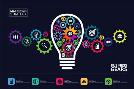 Business and success target and goal focus vector illustration.のイラスト素材