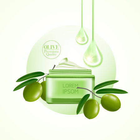 Olive beauty and cosmetic elegant illustration.のイラスト素材