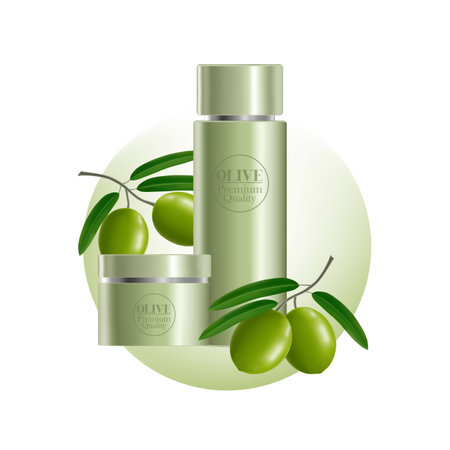 Olive beauty and cosmetic elegant  illustration.のイラスト素材