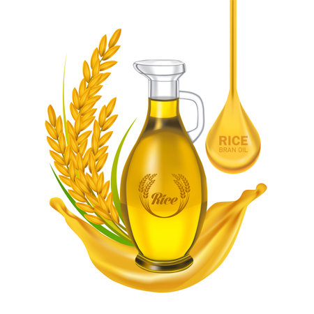 The Premium Rice great quality design vector.のイラスト素材