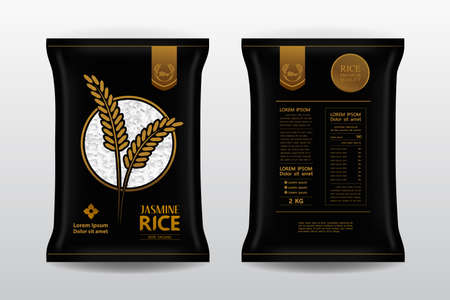 Premium Rice bran oil Product Mockup vector illustrationのイラスト素材