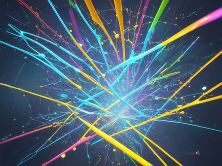 Modern digital abstract 3D background.の素材