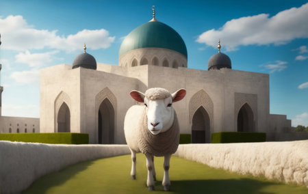 Happy eid al adha mubarak islamic festival.の素材