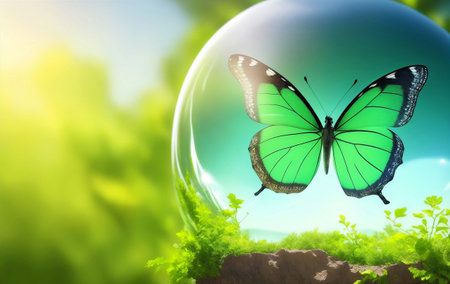 World environment day concept, Generative AI Illustration.の素材