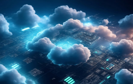 Cloud Networking for business and technology.の素材