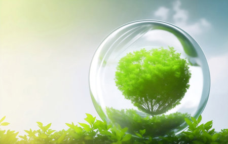 World environment day concept, Generative AI Illustration.の素材