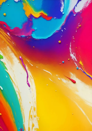 Mixtures of oil paint colorful abstract background.の素材