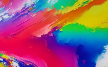 Mixtures of oil paint colorful abstract background.の素材