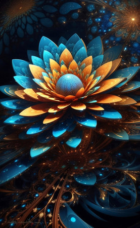 Magical dreamy abstract floral background.の素材