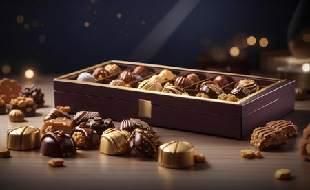 A luxury chocolate gift set for celebration.の素材