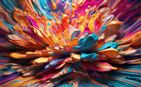 Ultra vivid color explosion abstract background.の素材
