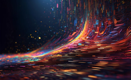 A futuristic internet and communication concept.の素材