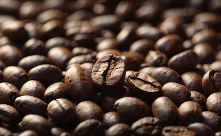 Natural premium coffee beans background.の素材