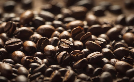 Natural premium coffee beans background.の素材