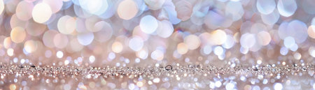 A sparkling silver glitter background with a beautiful bokeh effect, exuding luxury and a festive atmosphere, perfect for celebrations.の素材
