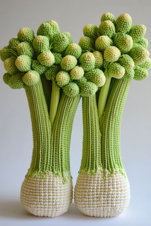 Crochet celery stick with stitched detailの素材