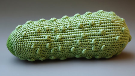 Crochet cucumber with bumpy textureの素材