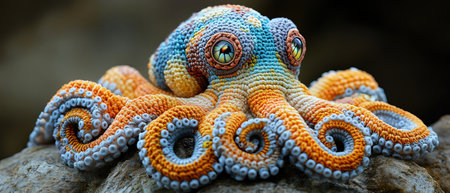 Crochet octopus with curly tentaclesの素材