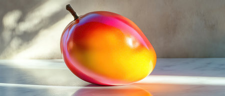 Glass mango with gentle glossy gradientの素材