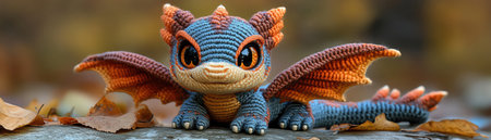 Crochet dragon with tiny wingsの素材