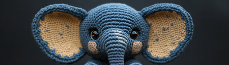 Crochet elephant with oversized earsの素材