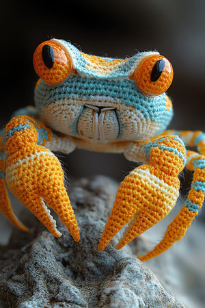 Crochet crab with wiggly clawsの素材