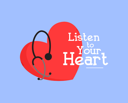 Listen to Your Heart Medical Vector Graphic Designのイラスト素材
