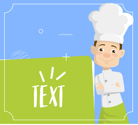 Chef Vector Illustration Design -  waving handのイラスト素材