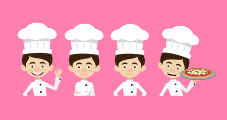Chef Vector Illustration Design -  happyのイラスト素材