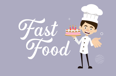 Chef Vector Illustration Design -  birthday celebrationのイラスト素材