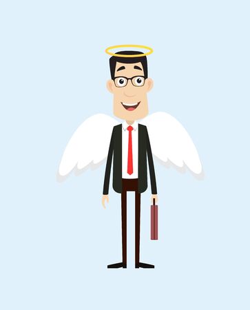 Corporate Business Character - in Angel Costume Vectorのイラスト素材
