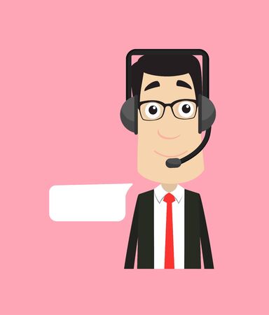 Corporate Business Character - Providing a Customer Serviceのイラスト素材
