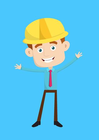 Engineer Builder Architect - In Cheerful Poseのイラスト素材