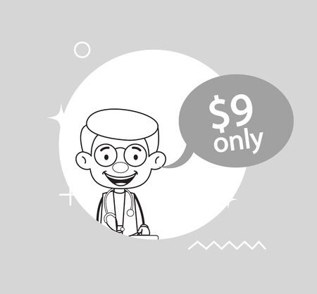 Gynecologist Doctor - with price のイラスト素材