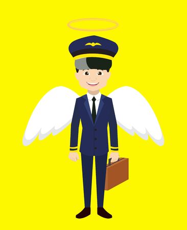 Pilot - in Angel Costume Vectorのイラスト素材