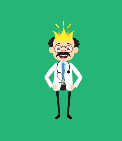 Psychiatrist - Wearing a Crown Vectorのイラスト素材
