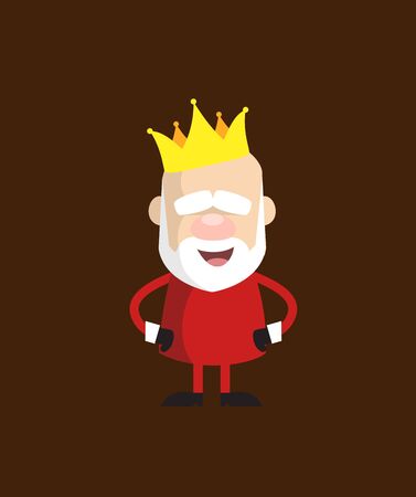 Simple Cartoon Santa - Wearing a Crown Vectorのイラスト素材