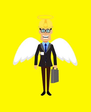Technician Engineer Worker - in Angel Costume Vectorのイラスト素材