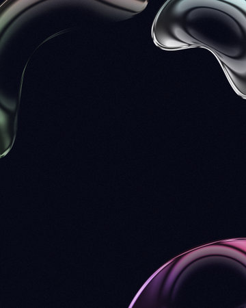 a dark abstract background with metallic shapes in the corners creating a frame like effect for the...