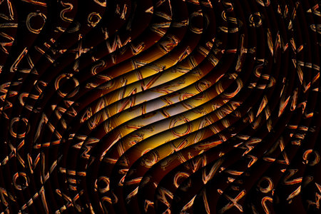 Abstract background. Orange palette. Raster fractal graphics. Computer generated graphics.の写真素材