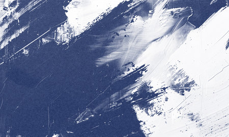 blue canvas background texture with grunge brush strokes and paint splashes