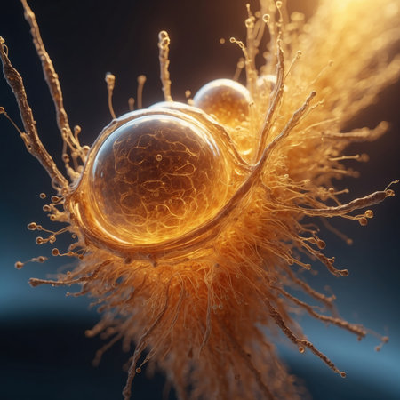 Human egg cell. 3D illustration. 3D CG. High resolution.の素材
