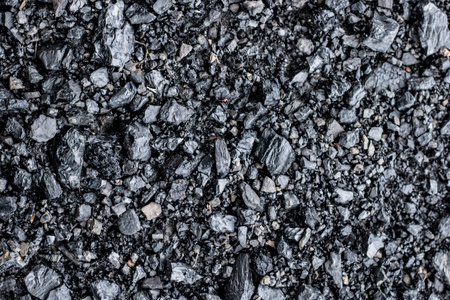 Background texture of coal. Close-up of black coal texture.の写真素材