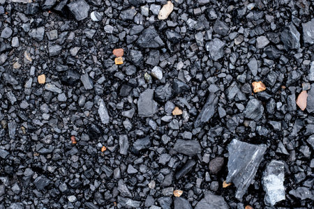 Black asphalt as background. Texture of asphalt road close-up.