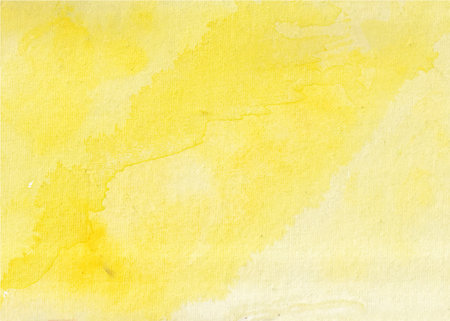 Abstract watercolor on paper texture can use as background. Yellow color.の写真素材