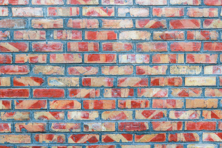 Old red brick wall texture background