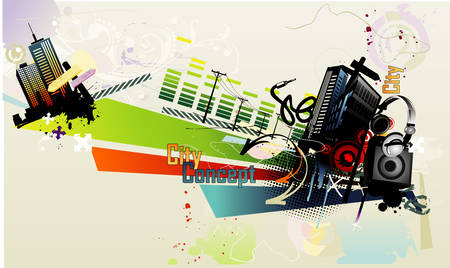 urban abstract   illustrationのイラスト素材